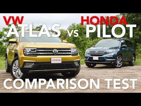 2018 Volkswagen Atlas vs 2017 Honda Pilot Comparison Test