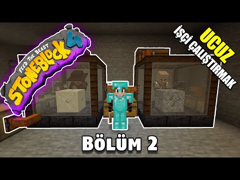 Bizim İçin Çalışan Köylüler ! | FTB StoneBlock 4 Türkçe | Modlu Survival Bölüm 2