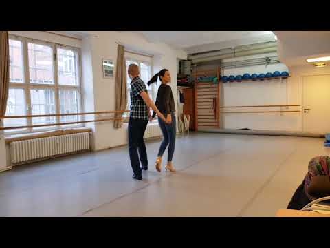 Discofox Basic - Trennung, Fenster in Schiebetür Rücken an Rücken mit Herrentaucher als Ausgang