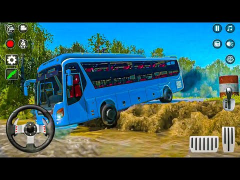 Mud Euro Bus Offroad Driving Simulator - Mountain Uphill Coach Bus Driver - Android Gameplay | 2