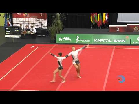 Ganna LYAKH -- Anna VERZHBYTSKA (Ukraine) -- Juniors Euroacro 2013