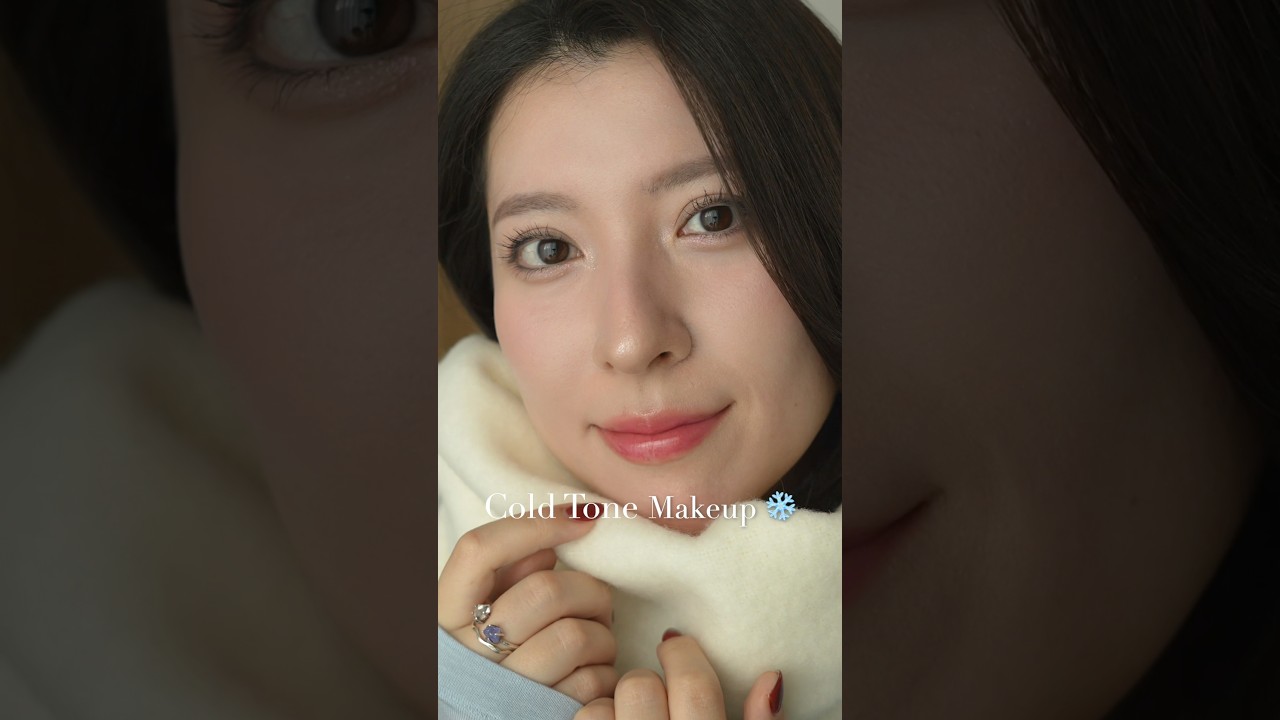青み主役の“冷感”冬メイク❄️ cold makeup