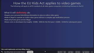 EU Kids Act: A War on Gaming & Privacy — Full Breakdown & Transcript