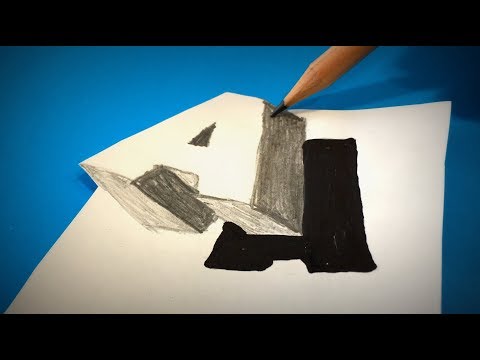 Very Easy How To Drawing 3D Floating Letter "A" | Anamorphic Illusion 3D Trick Art on paper