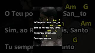 "VĂDEO COMPLETO NO CANAL" Gabriel Guedes - Santo Pra Sempre (LETRA E CIFRA) #short