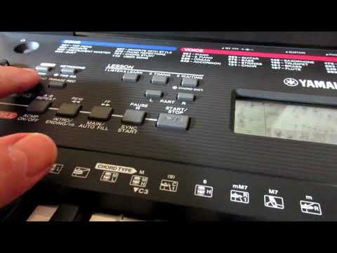 Setting up Yamaha E263 keyboard to play Twinkle Twinkle Little Star.