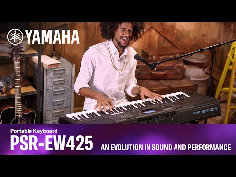 Yamaha PSR-EW425 76-Key Portable Keyboard 2023 - Black image 4