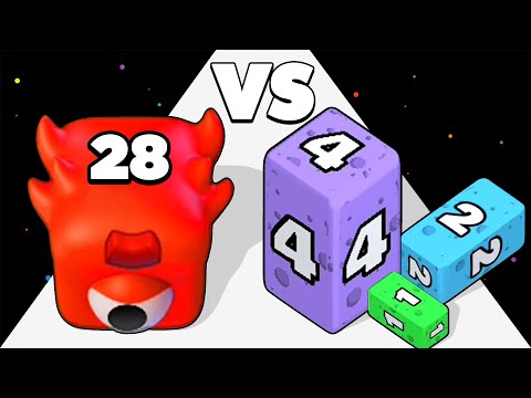 JELLY MERGE 3D (vs) NUMBER MATCH - ASMR Gameplay! Jelly Cube 2048