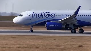 preview picture of video 'First IndiGo Airbus A320 with Sharklets Landing and TakeOff'