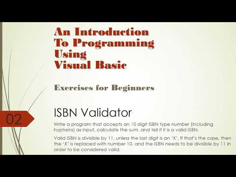 Introduction To Programming Using Visual Basic Isbn Validator