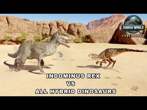 All Hybrid Dinosaurs vs Indominus Rex – Ultimate Battle Royale! 🧬💥 | Jurassic World Evolution 3
