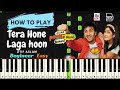 Tera Hone Laga Hoon Piano lesson with Easy notes| Atif Aslam