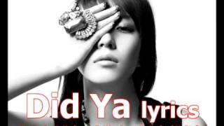 BoA - Did Ya lyrics