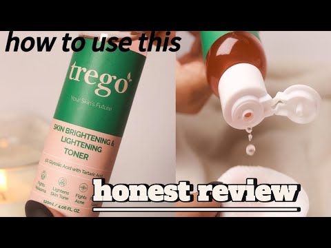 trego glycolic acid toner review|| how to use trego skin lightening & brightening toner
