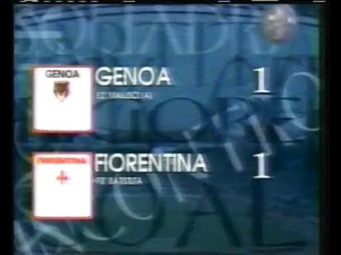 1994-95 (2a - 11-09-1994) Genoa-Fiorentina 1-1 [Batistuta,Aut.Malusci] Servizio 90°Minuto Rai