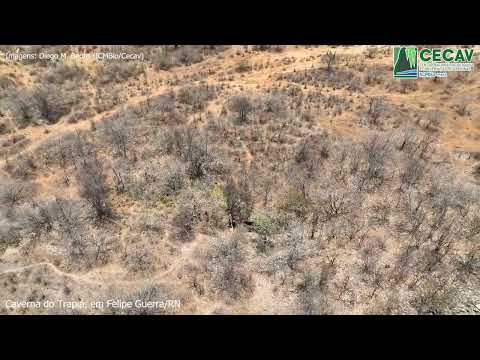 Sobrevoo na região da Caverna do Trapiá, em Felipe Guerra/RN