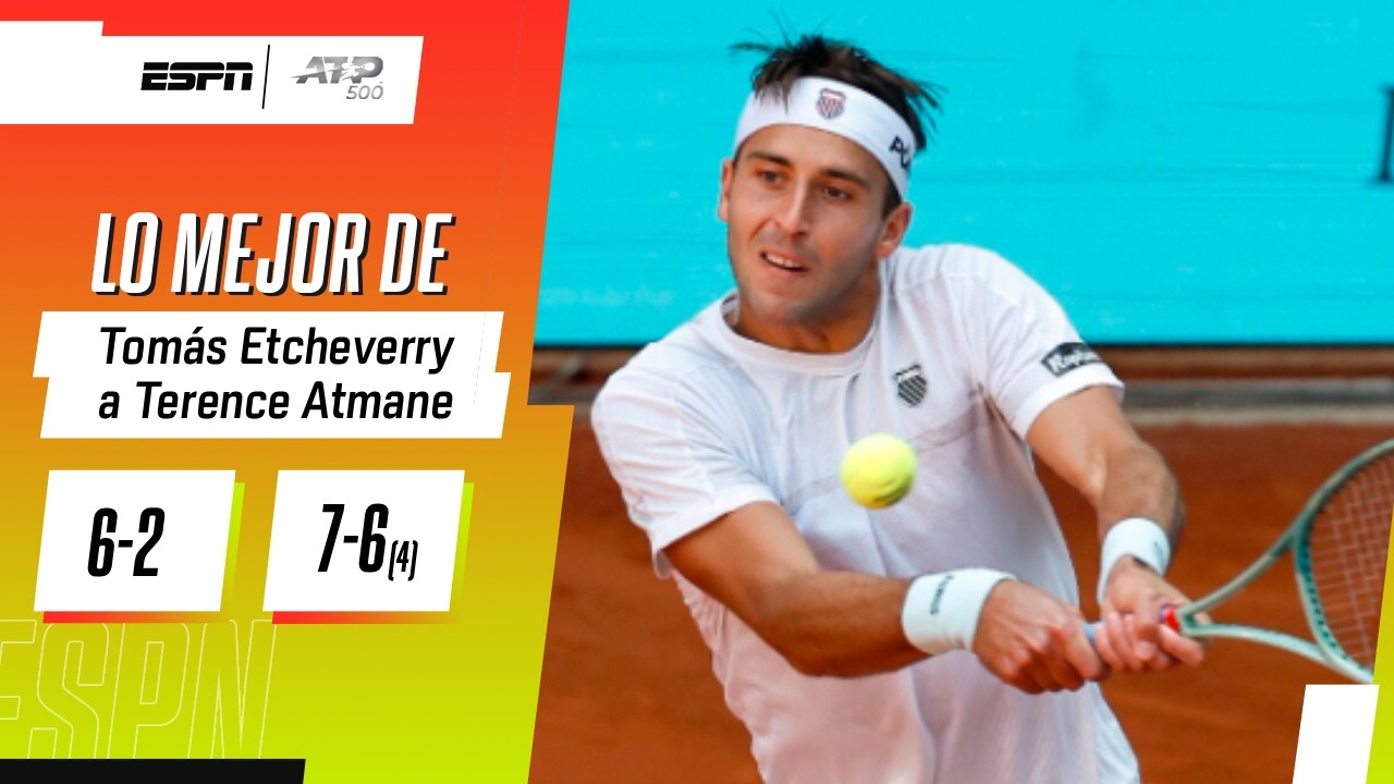 PASO FIRME PARA TOMÁS EN HAMBURGO: ETCHEVERRY DERROTÓ EN SETS SEGUIDOS A ATMANE | RESUMEN