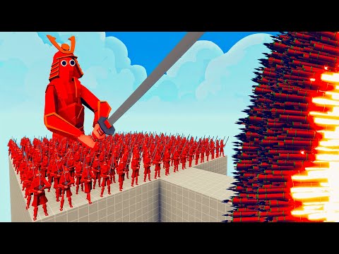 100x SAMURAI + 1x GIANT vs 1x EVERY GOD   Totally Accurate Battle Simulator TABS