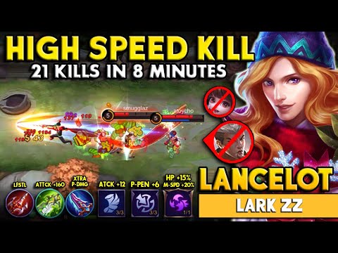 Heads Wil Roll! Unstoppable Lancelot Gameplay Mobile Legend 2021 | Best Build for Revamp Lancelot ML