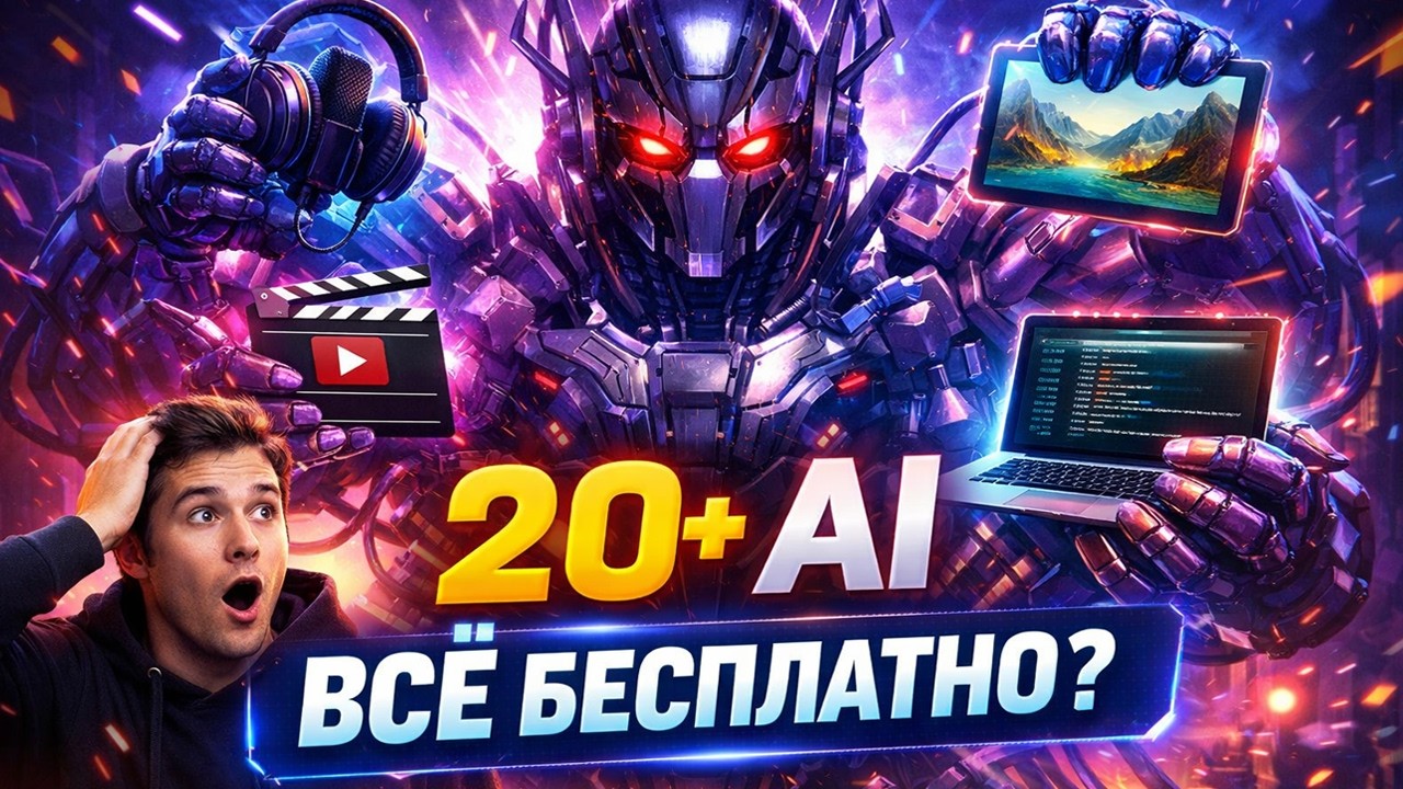 Топ БЕСПЛАТНЫХ AI: апскейл, видео, музыка, вайб-коддинг, моушн-графика, озвучка, скиллы | Новости ИИ