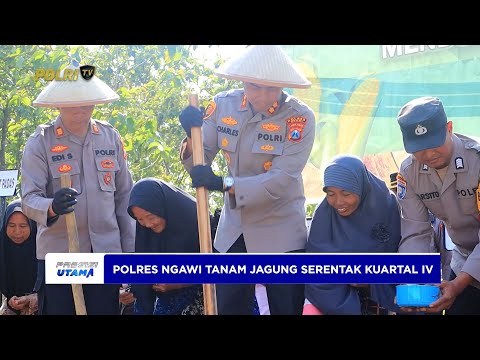 POLRES NGAWI LAKSANAKAN PENANAMAN JAGUNG SERENTAK KUARTAL IV DI LAHAN 19 HEKTARE