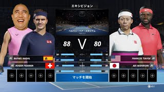フェデラー/ナダル vs 錦織/ティアフォー #引退 #テニス #tennis