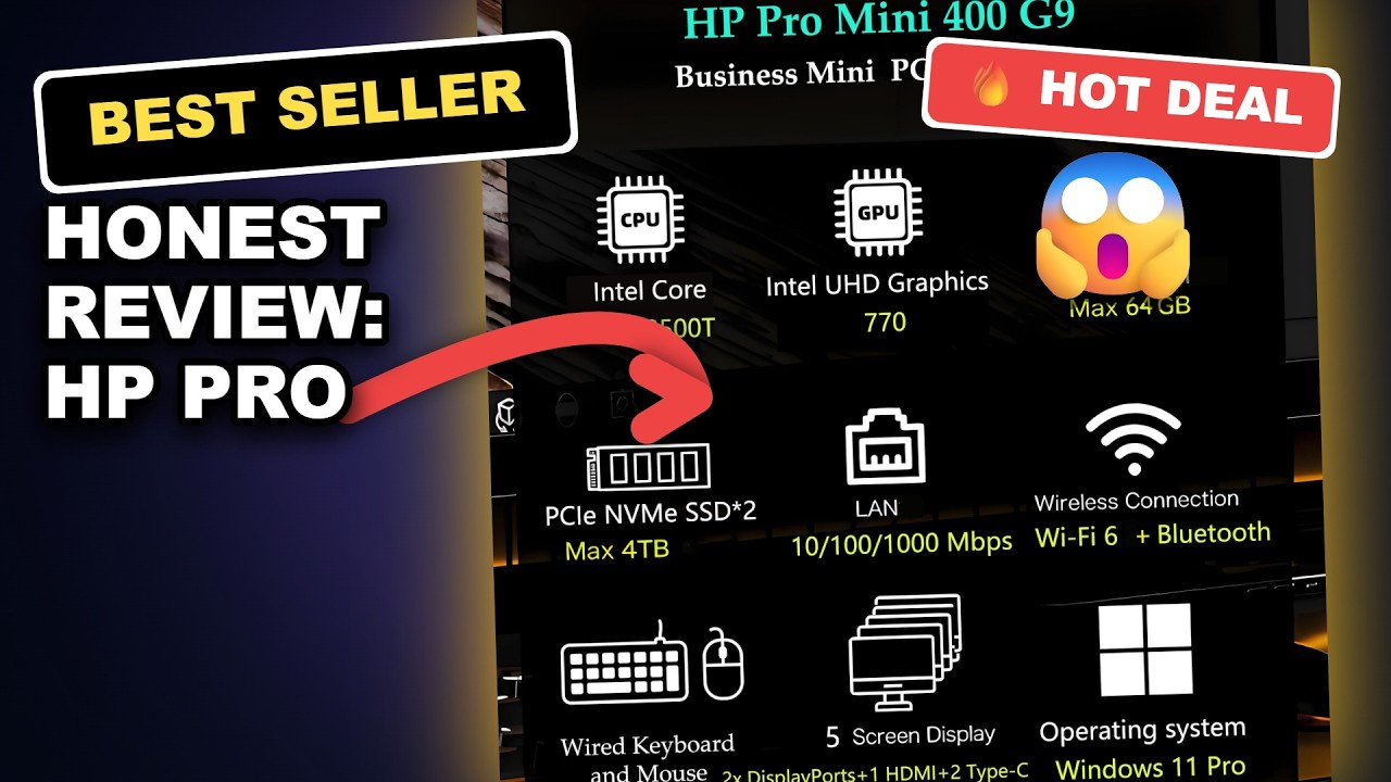 Honest Review: HP Pro Mini 400 G9 Business Mini Desktop Computer — Is It the Best Budget Mini PC Und review video