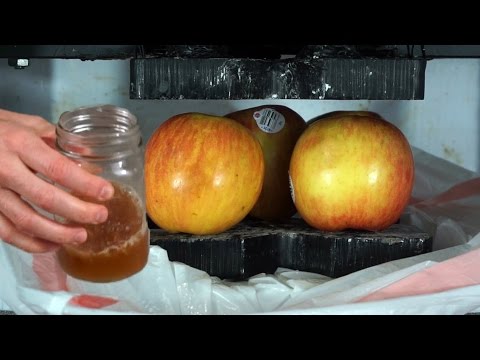 Did I Just Make Apple Juice With A Hydraulic Press? Video