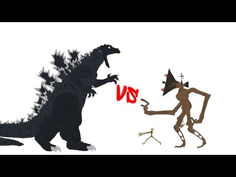 Godzilla 1954 Vs Siren Head And Megahorn | Drawing Cartoon 2