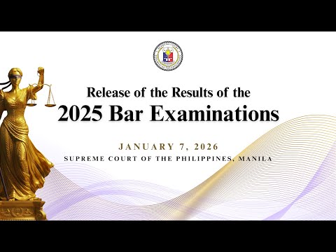 Release of the Results of the 2025 Bar Examinations
