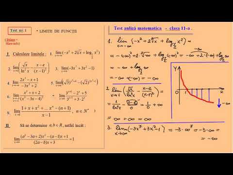 Mathematical analysis test, grade 11, limits of functions