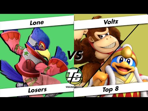 Top Blastzone 4 Losers Top 8 - Lone (Falco) Vs. Voltz (Donkey Kong/King Dedede) - SSBU