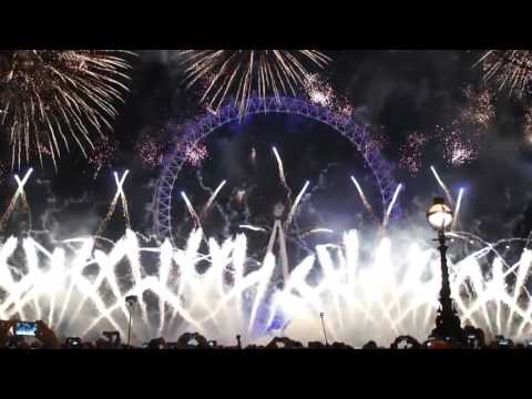 New Year fireworks 2016 in London