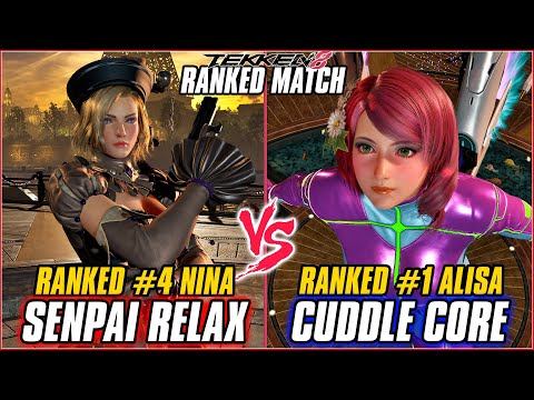 TEKKEN 8 ▰ SENPAI RELAX (#4 Ranked Nina) vs CUDDLE CORE (#1 Ranked Alisa) ▰ T8 HIGH LEVEL GAMEPLAY