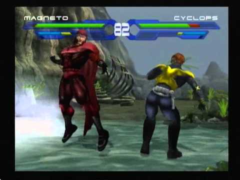 X-men Next Dimension  - Walkthrough - Fight 17 -  Magneto vs. Cyclops