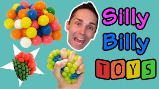 Kids Learn Colorful Magic Gumballs & Squishy Color Changing Mesh Slime Balls Contest.