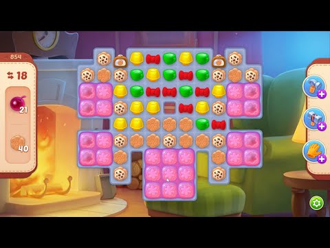 Homescapes level 854 - 18 Moves - No Boosters