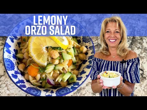 Quick and Easy Lemony Orzo Pasta Salad | Kathy's Vegan Kitchen