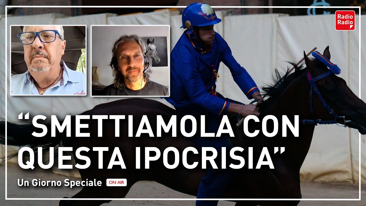 "È UNA TORTURA", PALIO SIENA: SCONTRO IN DIRETTA TRA IL CONTRADAIOLO E L'HORSE PROTECTION