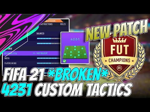 FIFA 21 *SUPER OVERPOWERED* 4231 META BROKEN CUSTOM TACTICS/PLAYER INSTRUCTIONS POST PATCH! | FUT 21
