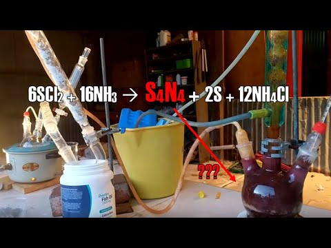 Making S4N4 Part 1 (SCl2 + NH3)