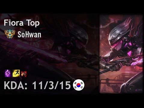 Fiora Top vs Jax - SoHwan - KR Challenger Patch 6.24