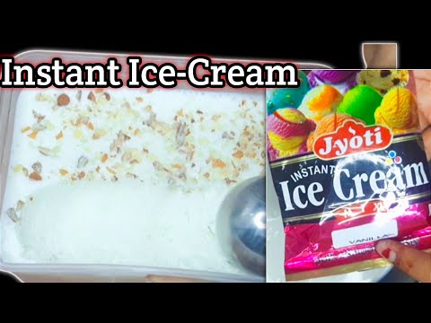 Instant ice cream| Homemade ice Cream | Jyoti Ice cream Pack | Easy & Quick Vanilla ice cream