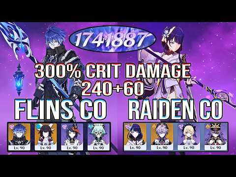 🔥 1,7 Mio. DMG?! Flins + C6 Sara (300 % CD) & Raiden Destroy Spiral Abyss 12 | Genshin Impact
