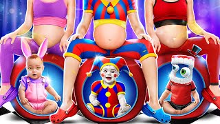 I am pregnant with Jax, Caine and Pomni 🤡🤯 The amazing digital circus pregnancy hacks and crafts