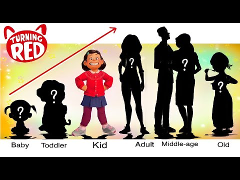 Growing Up Turning Red Characters Compilation Full| Cartoon Growing