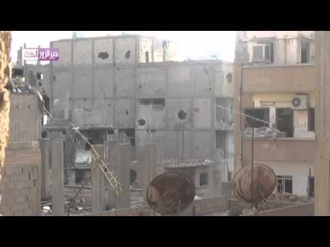 استهداف قوات النظام من قبل لواء المهاجرين الى الله في حي الجبيلة في مدينة دير الزور