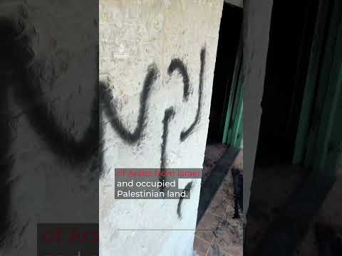 Israeli settlers set fire to a mosque in the occupied West Bank