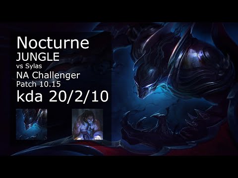 Nocturne vs Sylas Jungle - NA Challenger 20/2/10 Patch 10.15 Gameplay