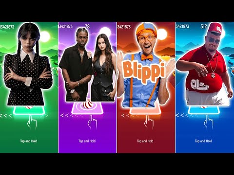Wednesday vs Gomes & REMA vs Blippi vs Skibidi  | Tiles Hop